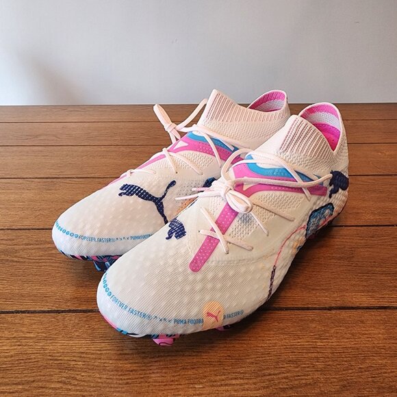 Puma Future 7 Ultimate FG/AG Soccer Cleats 108072-01 Men 9.5 White/Blue New $240 - Picture 3 of 8